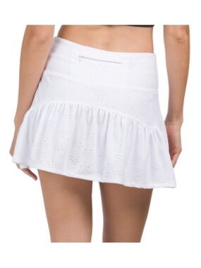 Gottex Eyelet Ruffle Skort - White ( size XL)